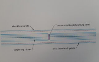 Glastrennwand Detail