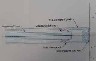 Glastrennwand Detrail